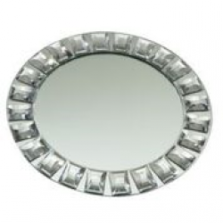 Mirror Diamond Rim Charger/tray